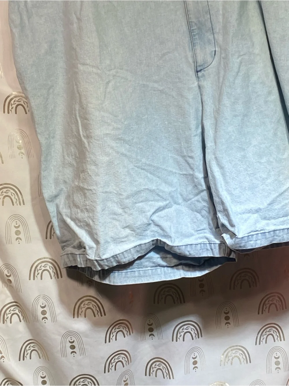 Izod Light Blue Cotton Jean Shorts